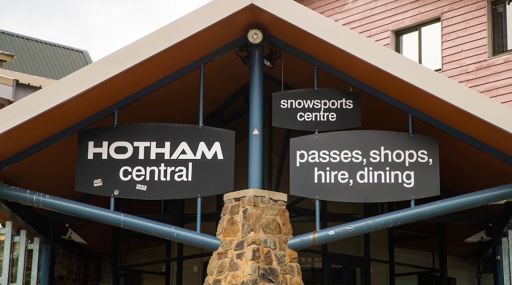 Mount Hotham Alpine Resort which includes signage