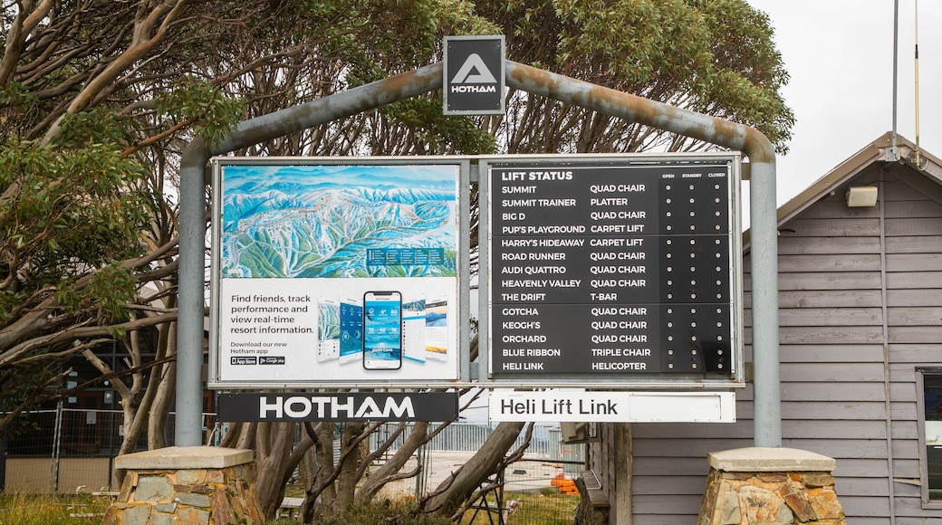 Mount Hotham Alpine Resort which includes signage