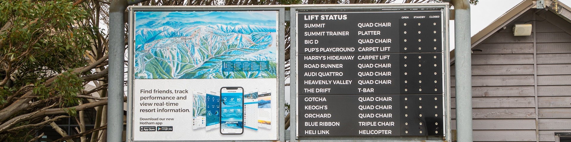 Mount Hotham Alpine Resort which includes signage