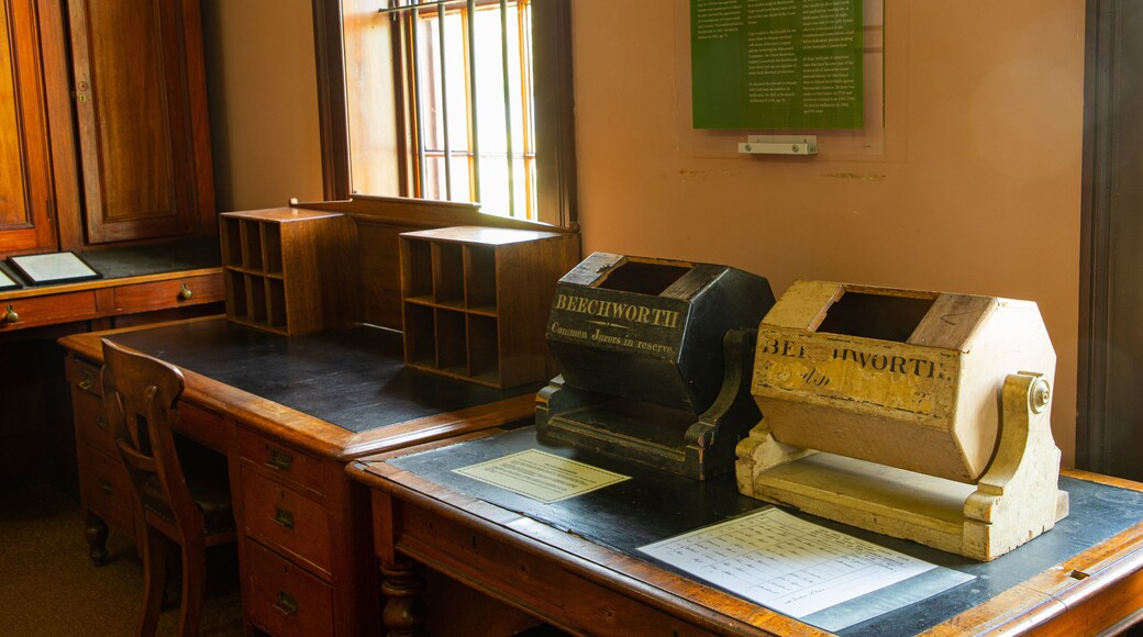 Beechworth Historic Courthouse which includes interior views and heritage elements