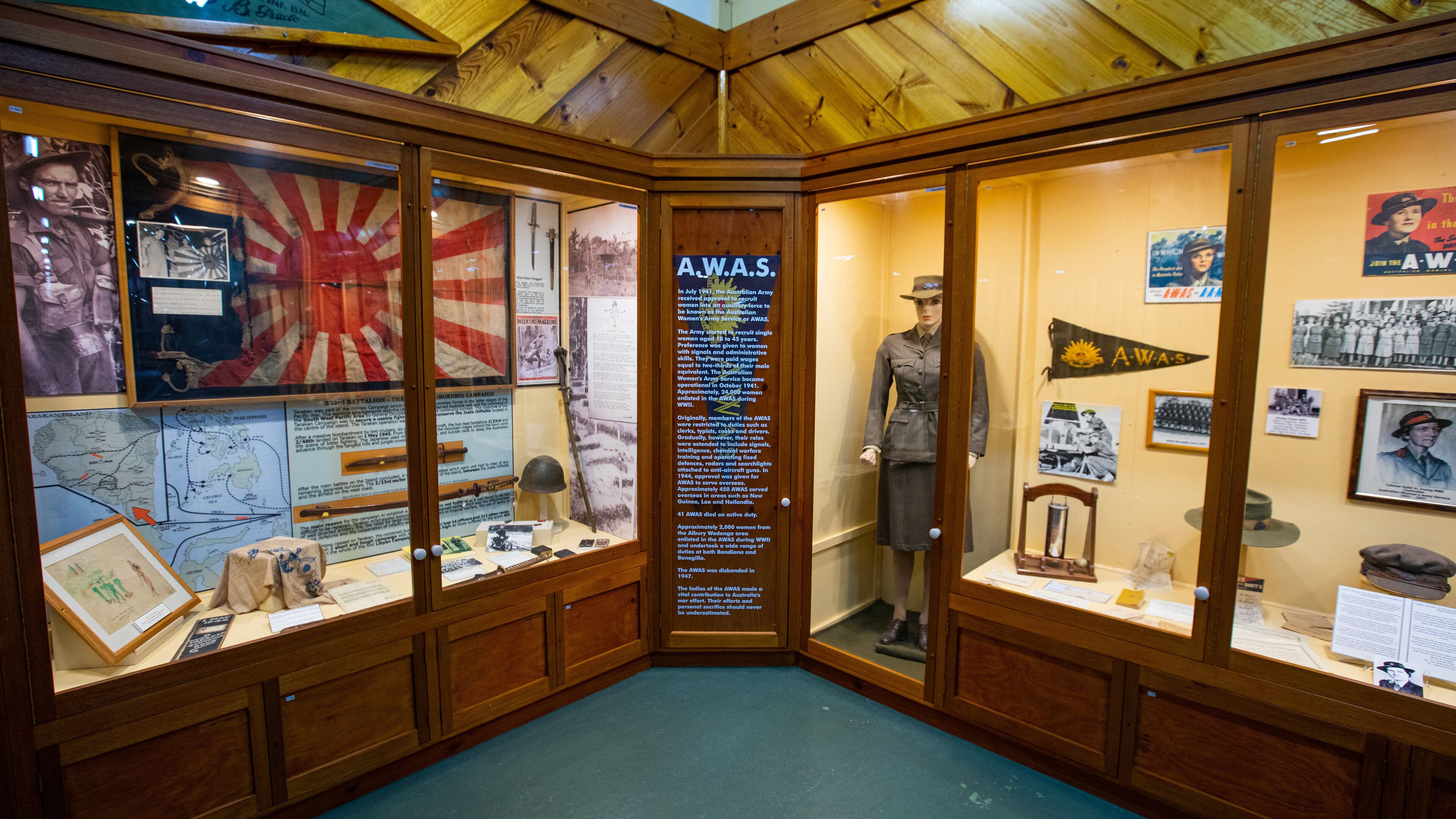 Army Museum Bandiana showing interior views