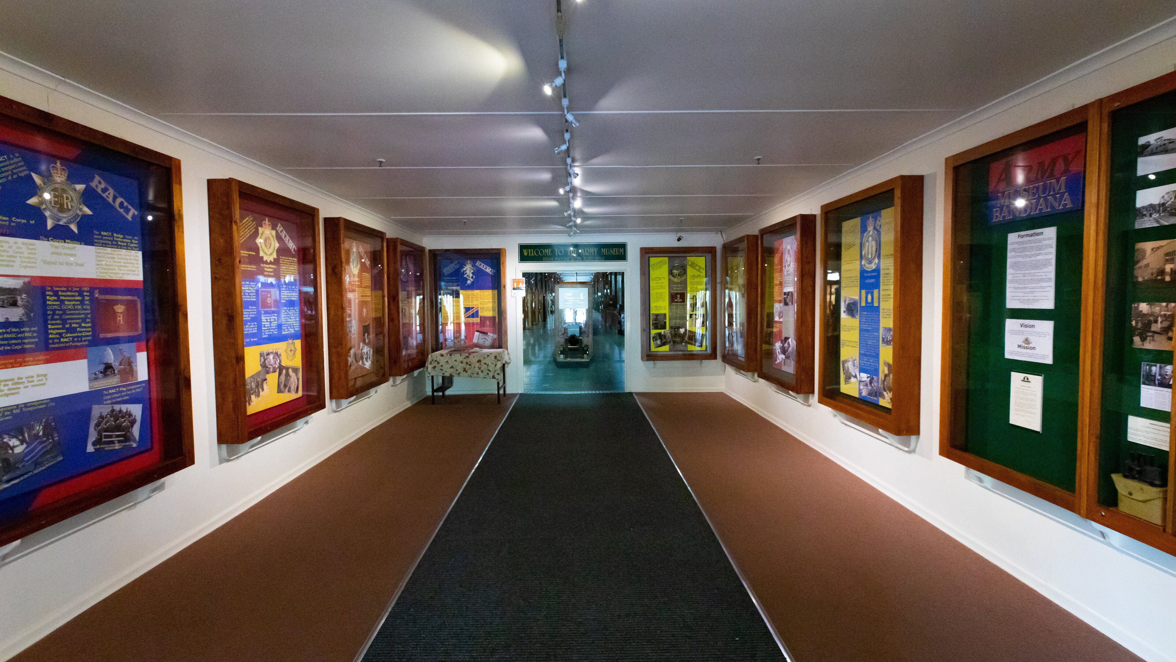 Army Museum Bandiana featuring interior views