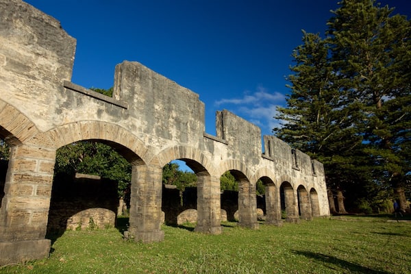 The Arches showing building ruins and heritage elements