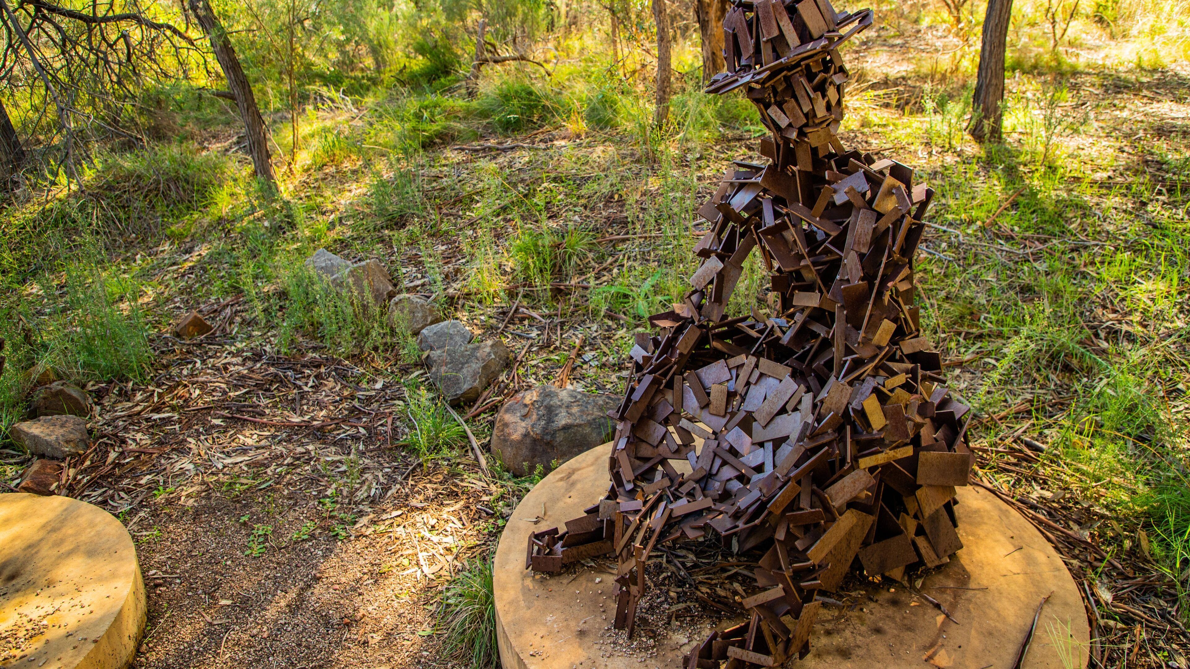 Peak Hill Open Cut Experience featuring a park and outdoor art