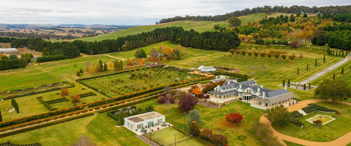Mayfield Garden which includes landscape views, a small town or village and tranquil scenes