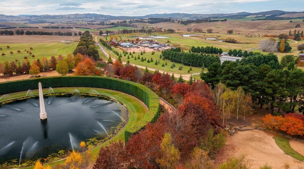 Mayfield Garden showing landscape views, a park and a fountain