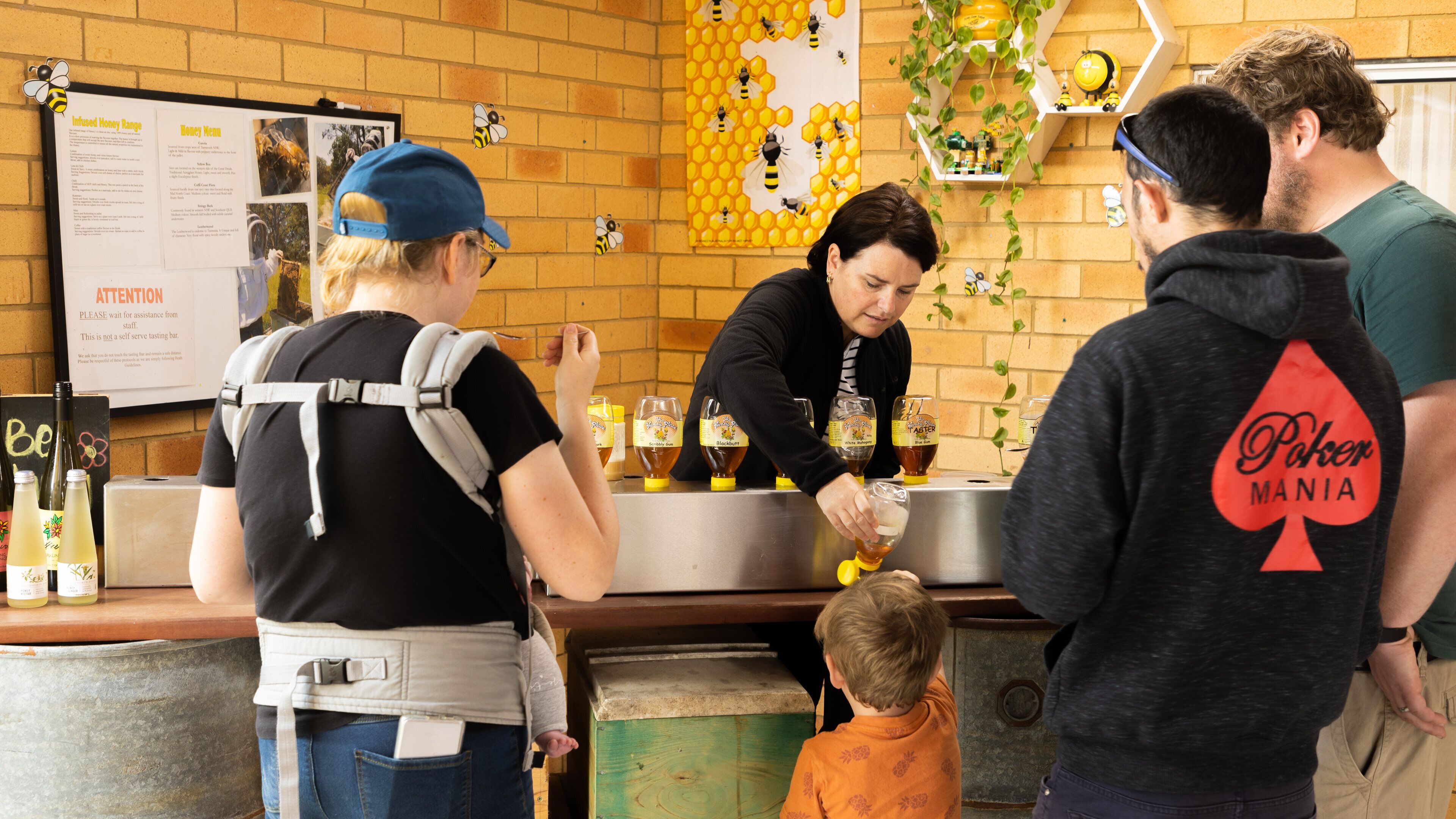 The Honey Place as well as a small group of people