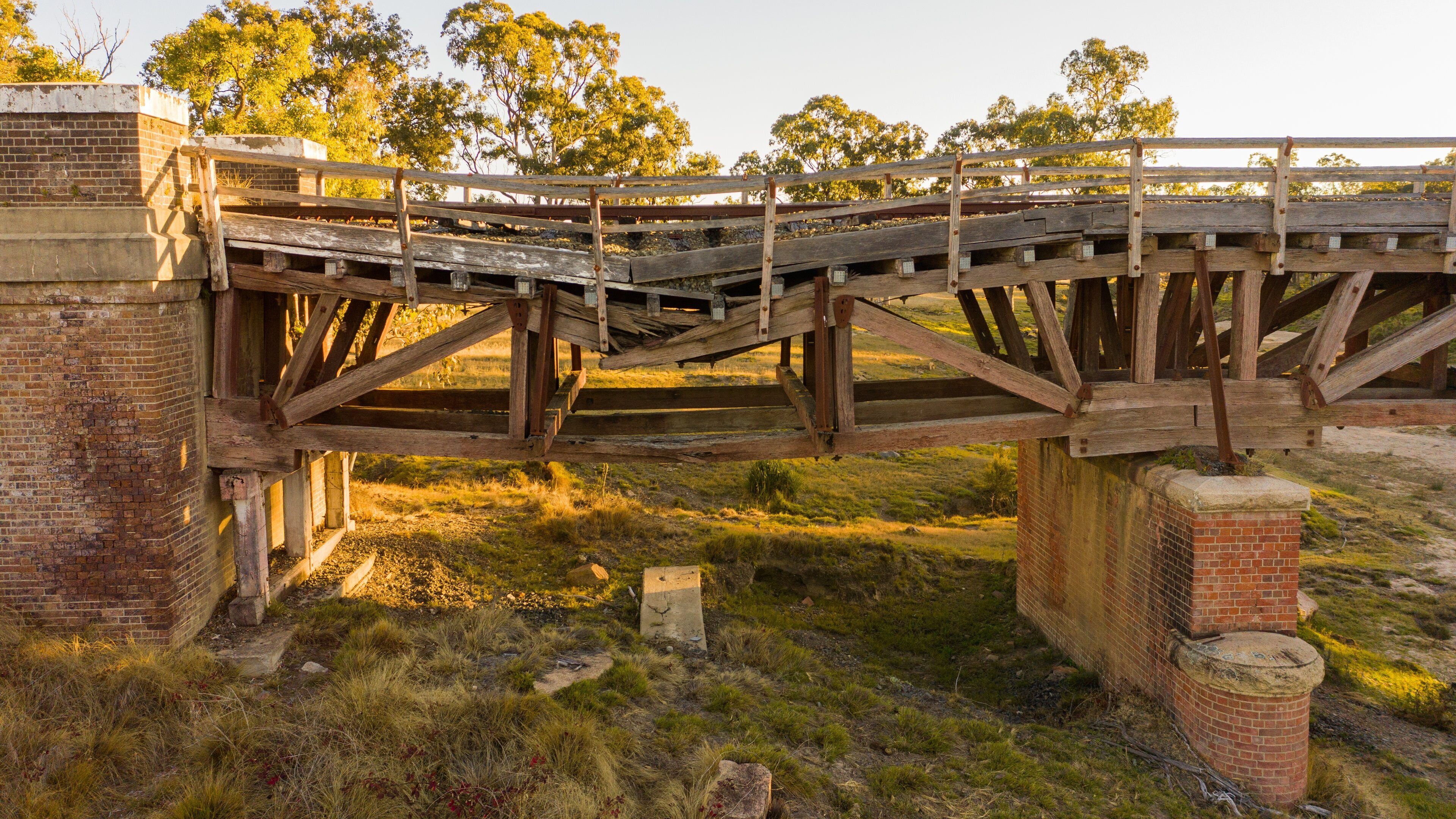 The Granite Belt featuring a bridge and a ruin