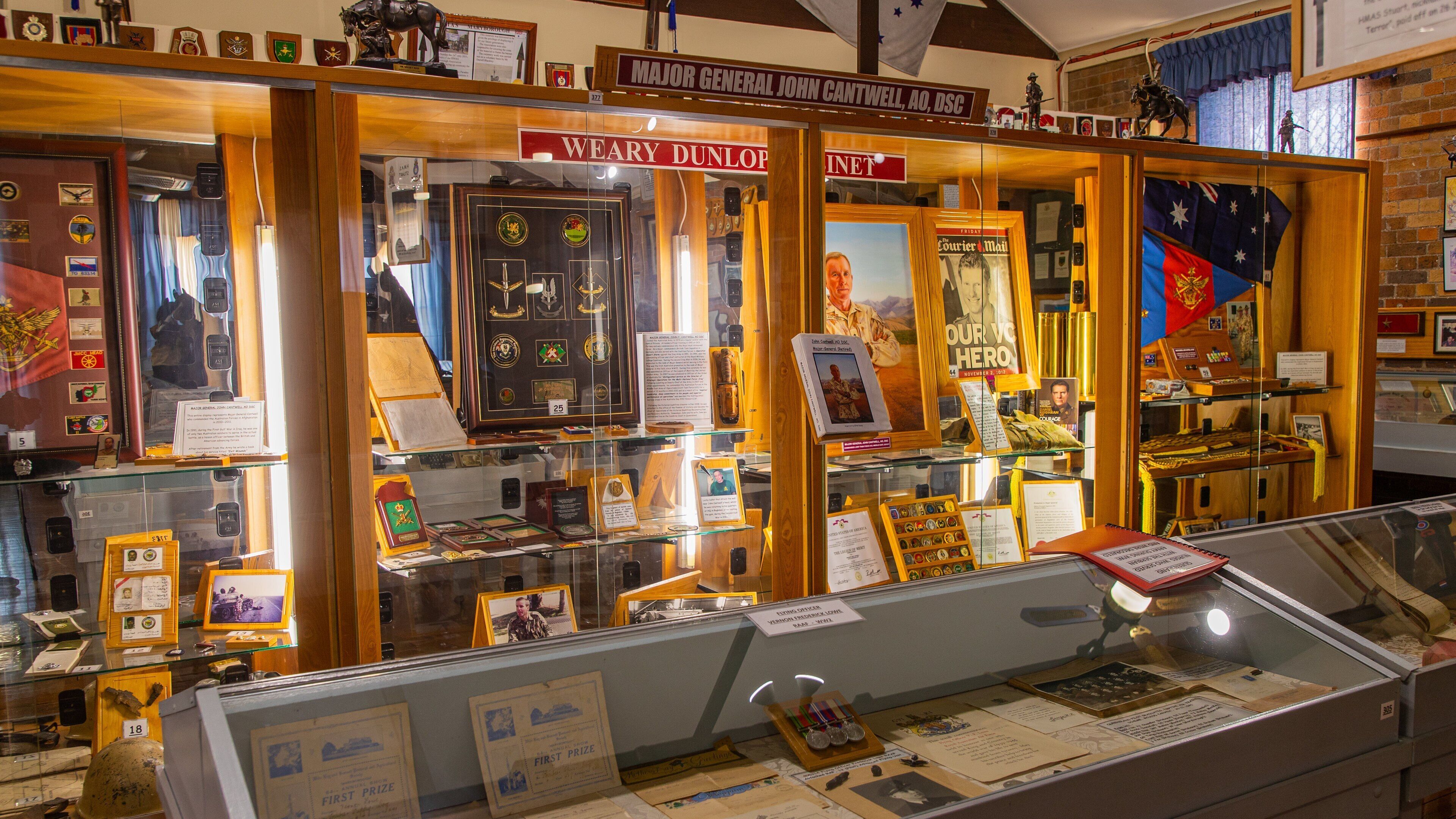 Maryborough Military & Colonial Museum featuring interior views