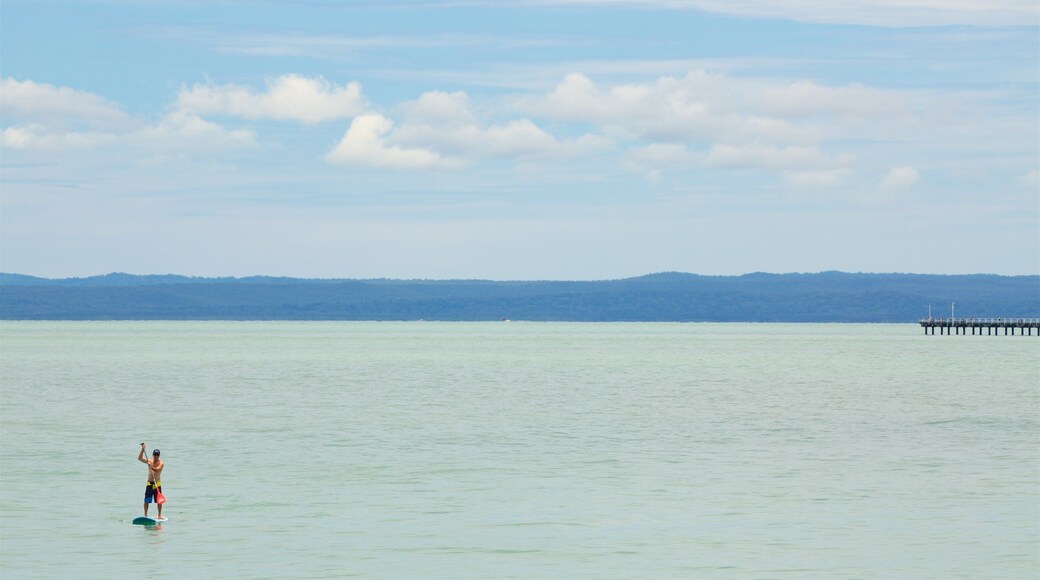 Urangan mostrando caiaque ou canoagem e paisagens litorâneas assim como um homem sozinho