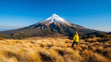 View of Mt. Taranaki (Mt. Egmont), New Zealand