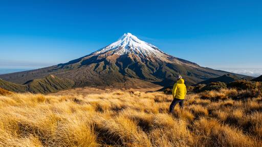 View of Mt. Taranaki (Mt. Egmont), New Zealand