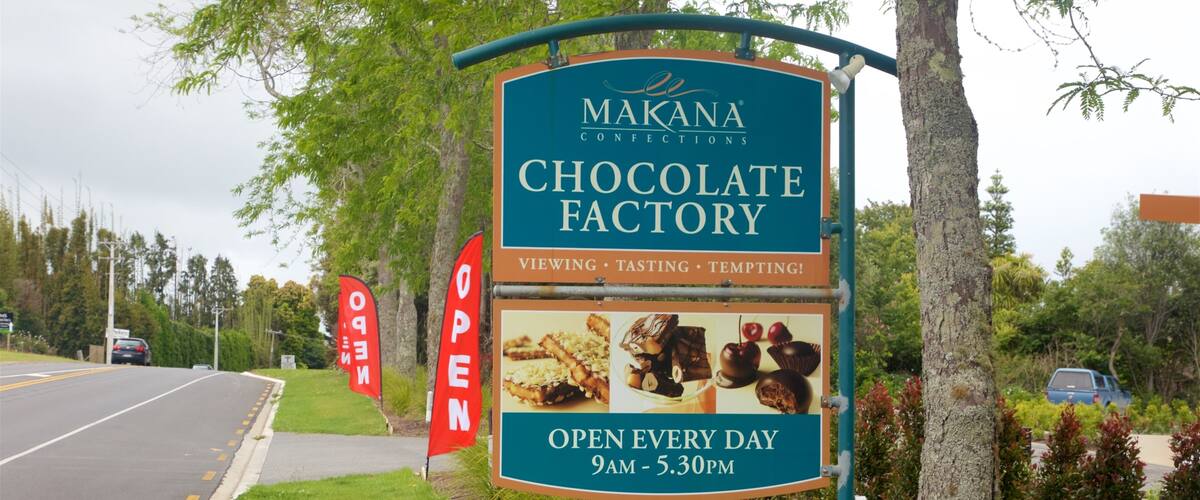 Makana Confections featuring signage