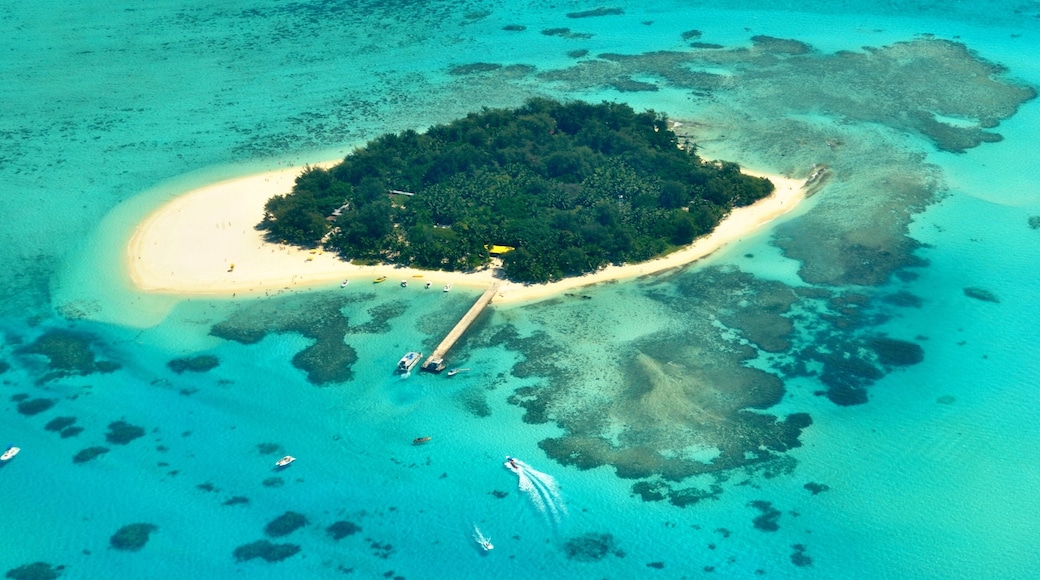 Aerial view of Managaha Island, a famous destination close to Saipan, Northern Mariana Islands.
