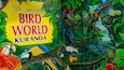 A colorful book cover titled 'The Incredible Bird World Kuranda' with various vividly painted birds and lush greenery.