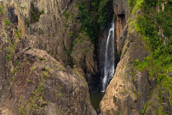 Barron Falls Lookout featuring a waterfall and a gorge or canyon