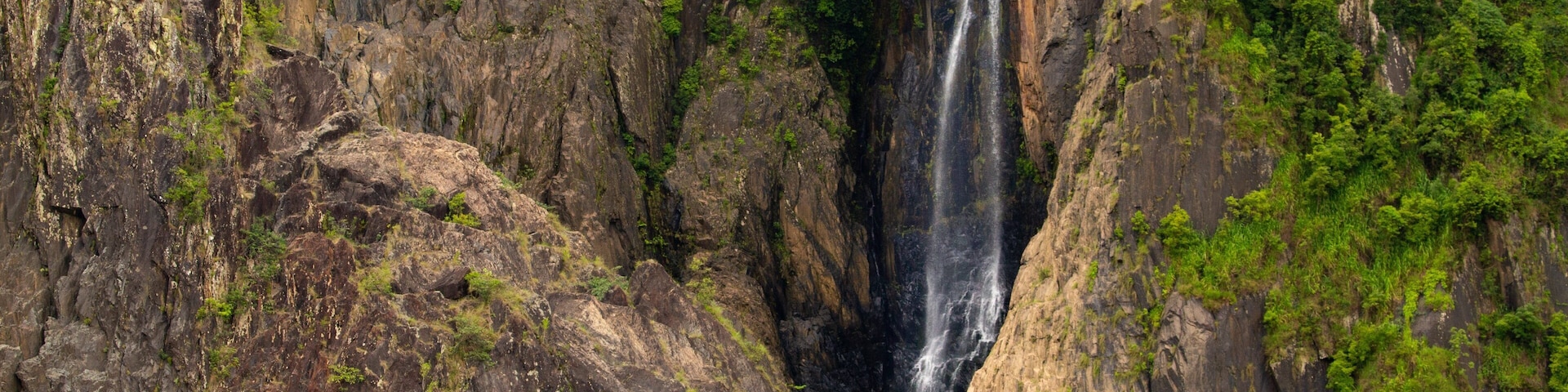 Barron Falls Lookout featuring a waterfall and a gorge or canyon