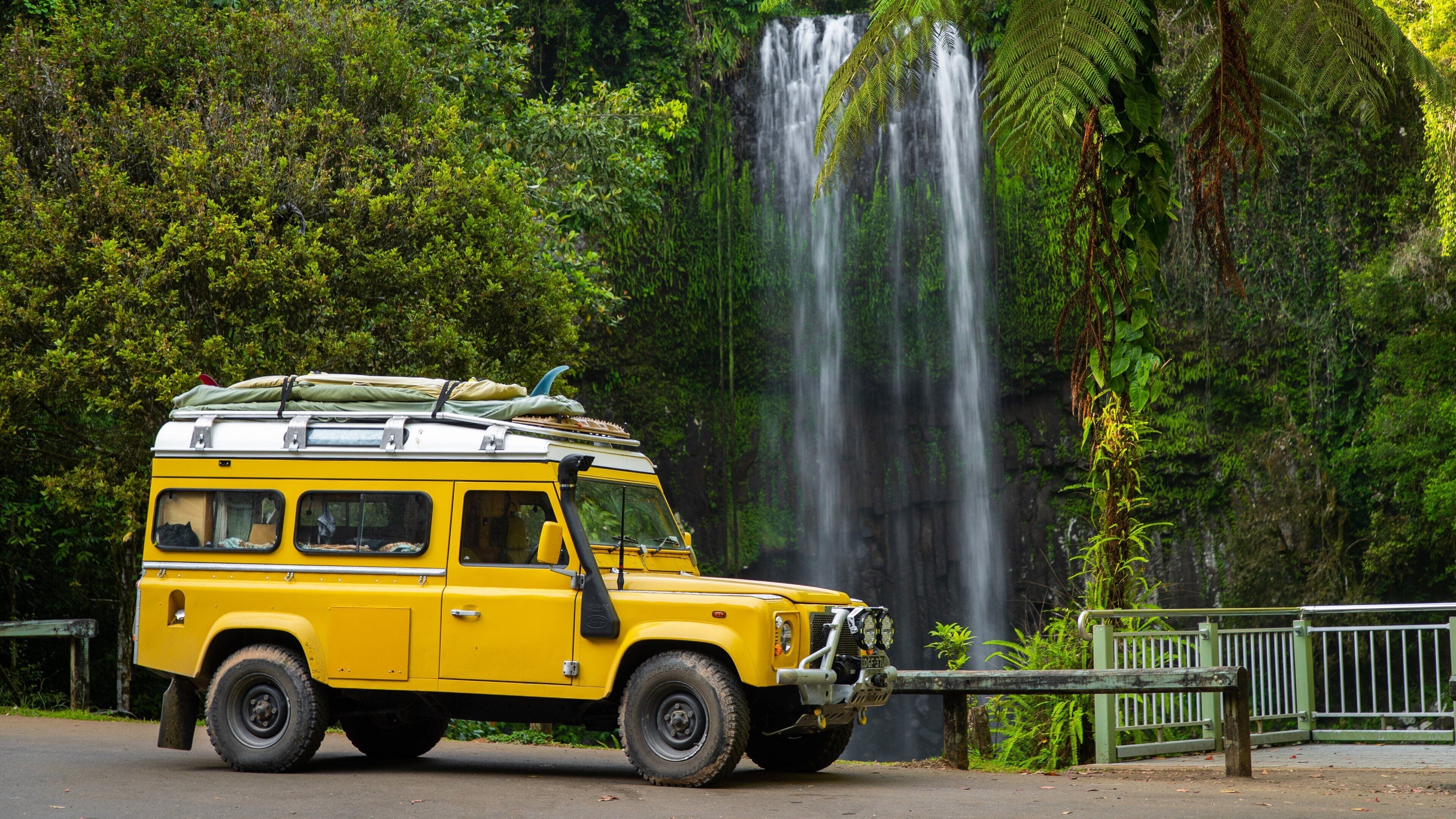 Millaa Millaa Falls which includes a cascade and 4 wheel driving