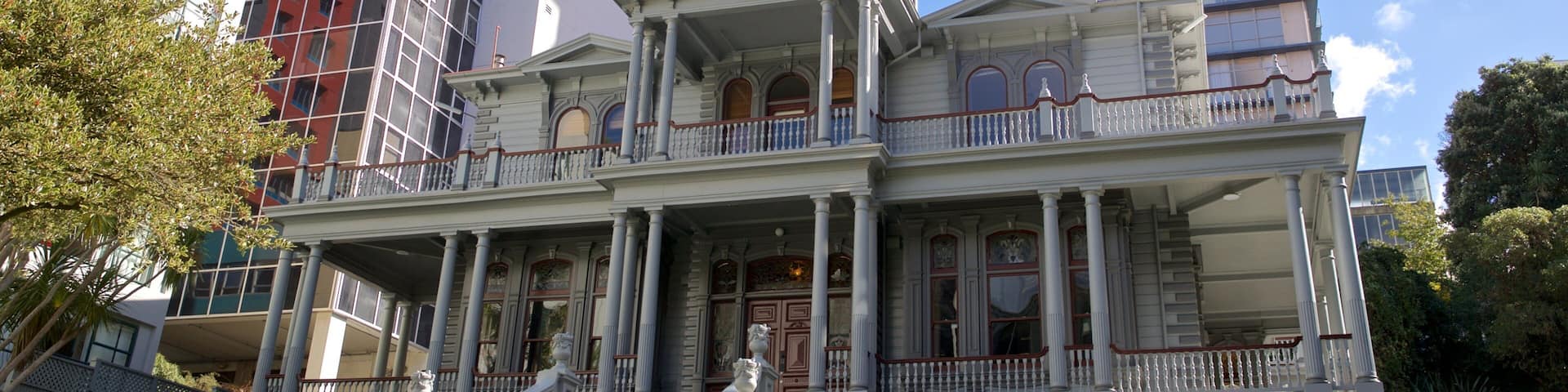 Antrim House showing heritage architecture and a house