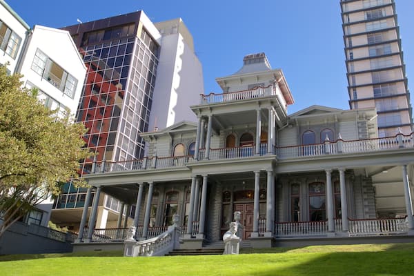 Antrim House showing heritage architecture and a house