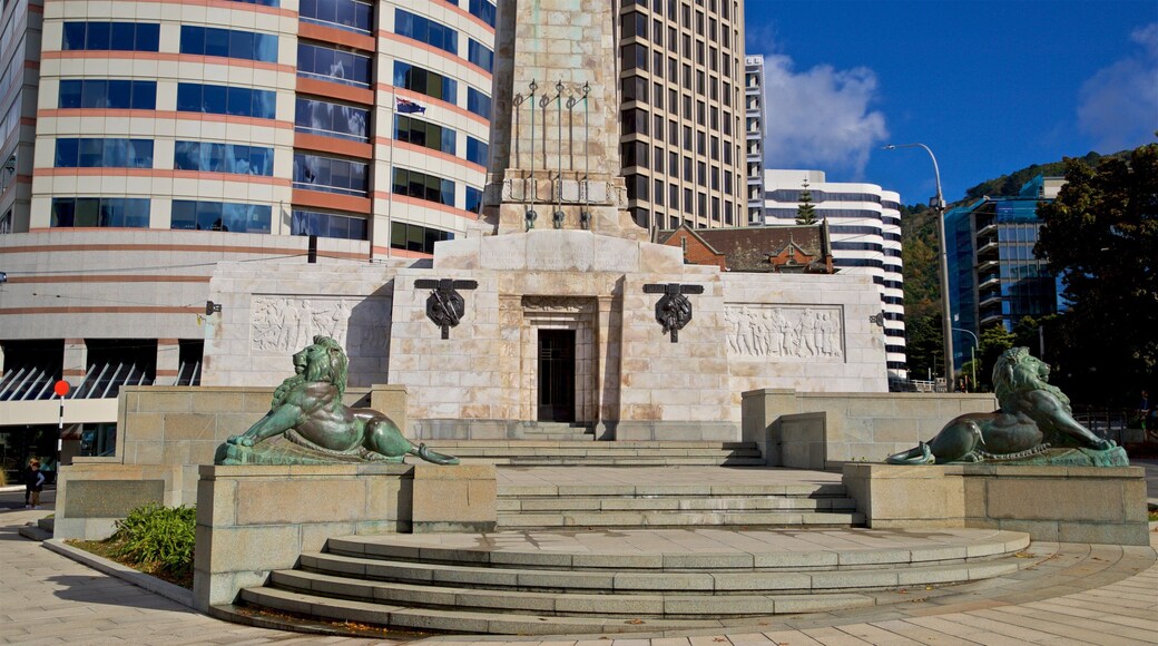 Wellington Cenotaph featuring a city and heritage elements