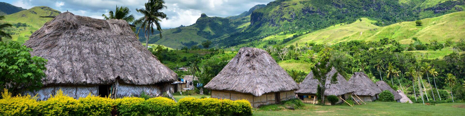 Panoramic view of Navala village Fiji