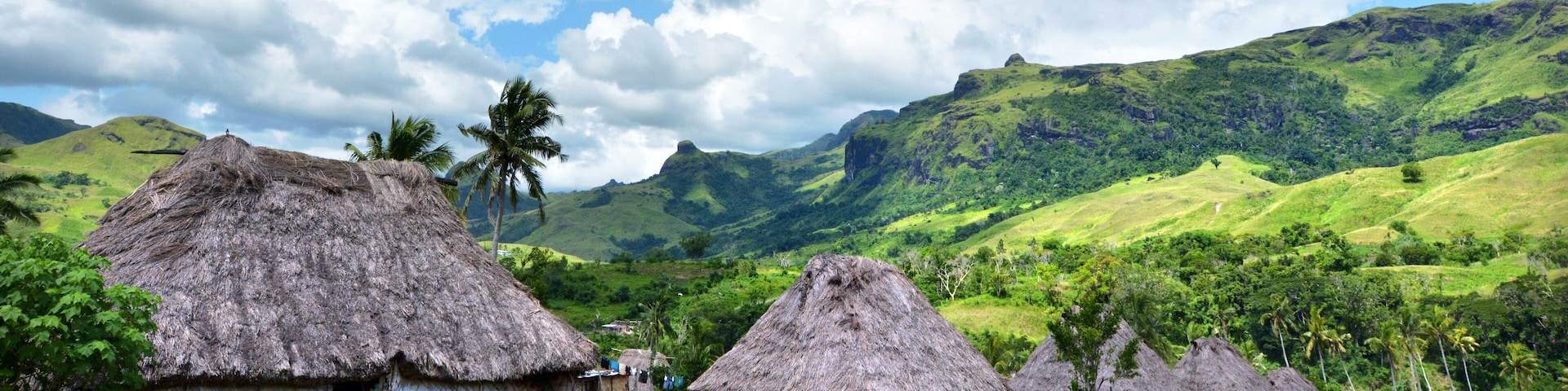 Panoramic view of Navala village Fiji