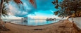 Roatán, Honduras »; January 2020: Panoramic Sunrise at Sandy Bay Beach on Roatán Island