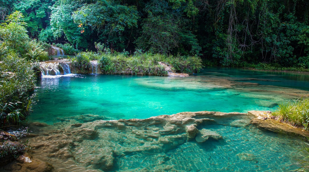 Views of the Semuc Champey pools, Guatemala