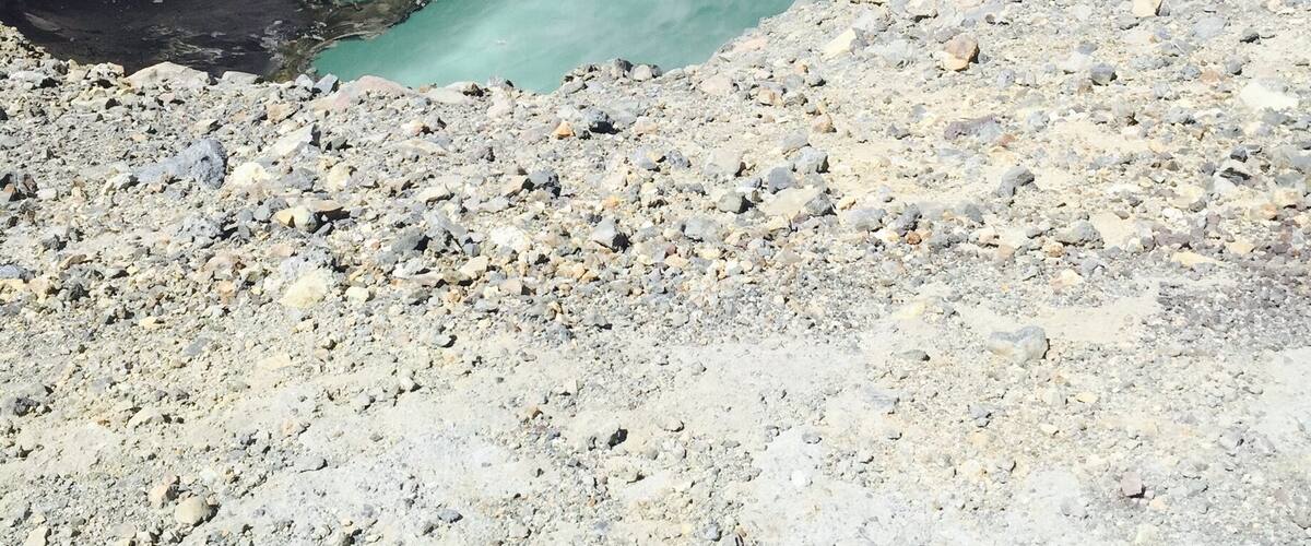 At the top. Better hang on. It's windy here