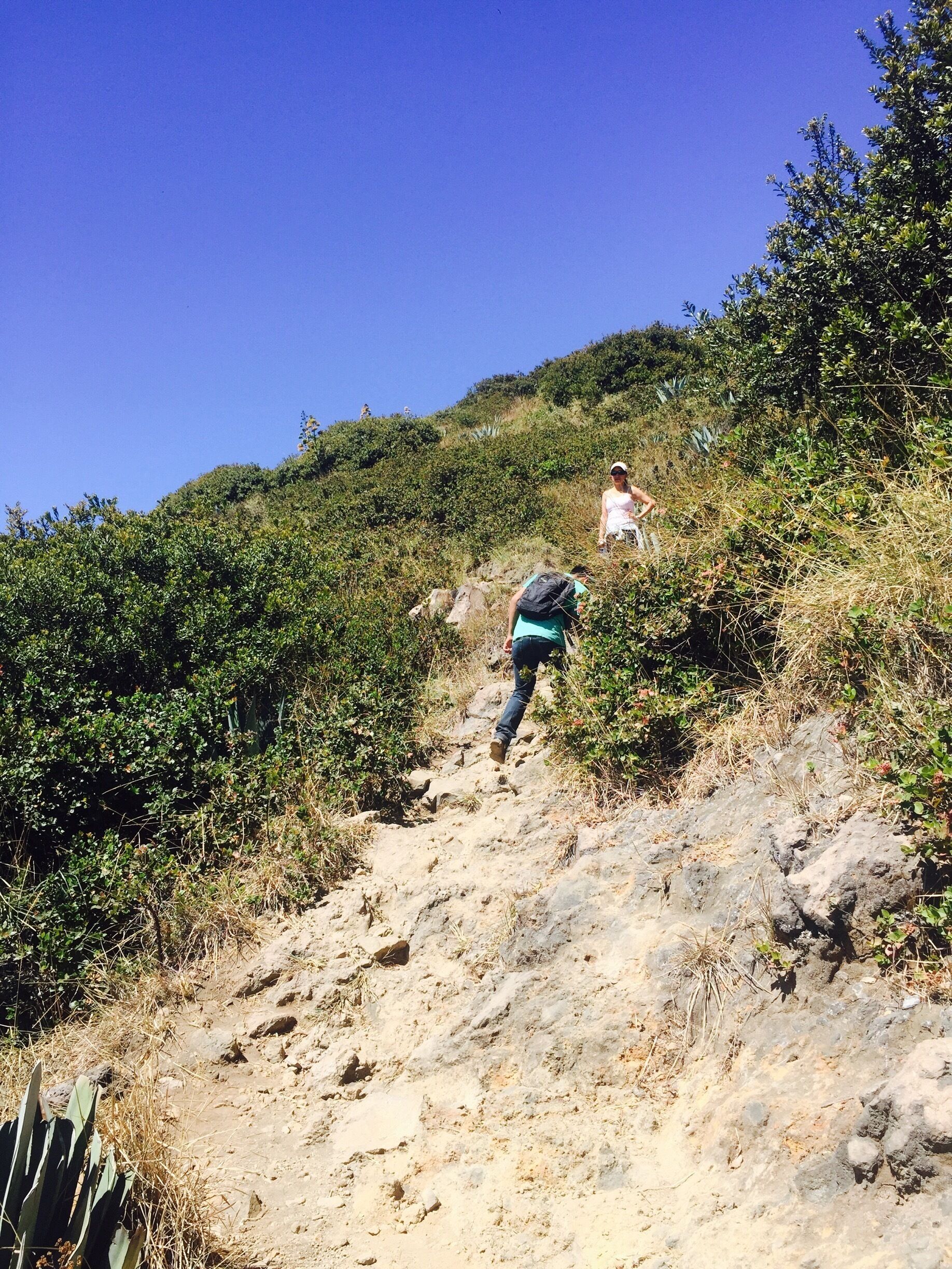 Climbing the volcano. This is toward the bottom. A long way to go, but worth it at the top