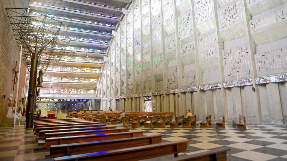 San Salvador featuring a church or cathedral, religious elements and interior views