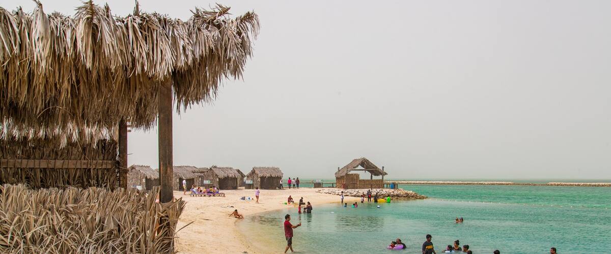 Al Dar Island showing swimming, a sandy beach and tropical scenes