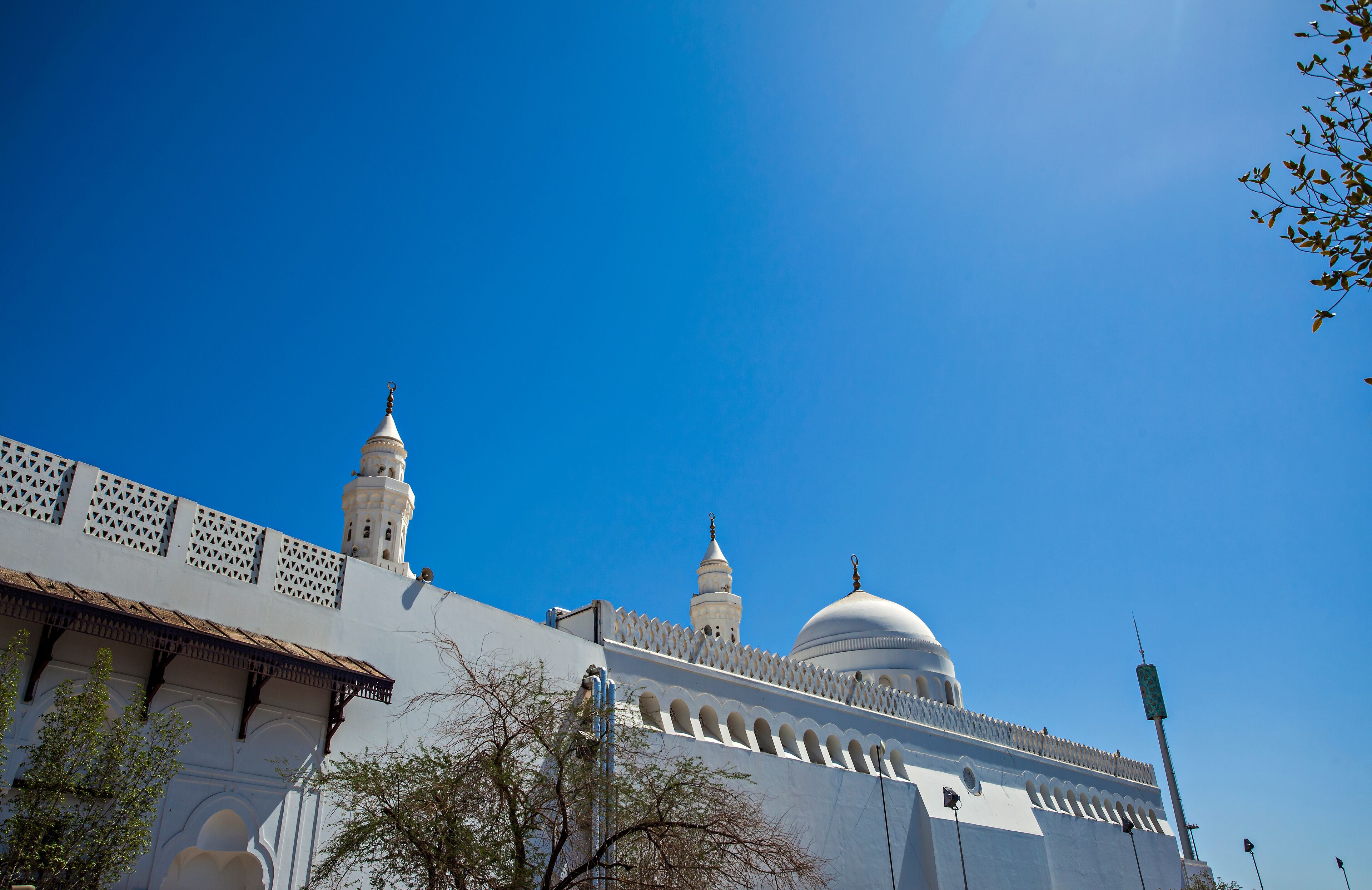 Qiblatain Mosque, a hostorical Mosque in Medina, Saudi Arabia. Hajj and Umrah pilgrims from all around the world visit this mosque during hajj and umrah.