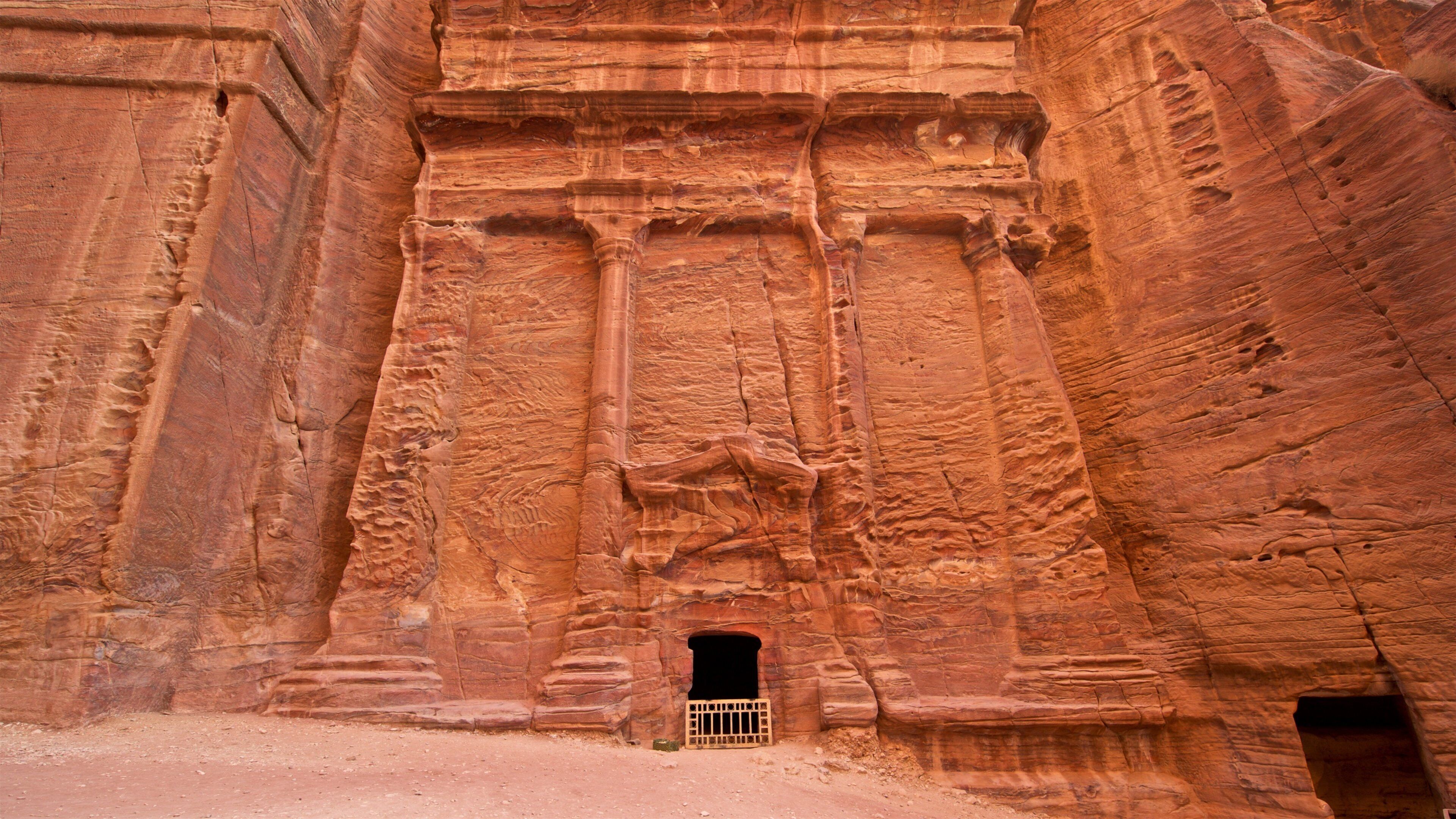 Street of Facades featuring a gorge or canyon and heritage architecture
