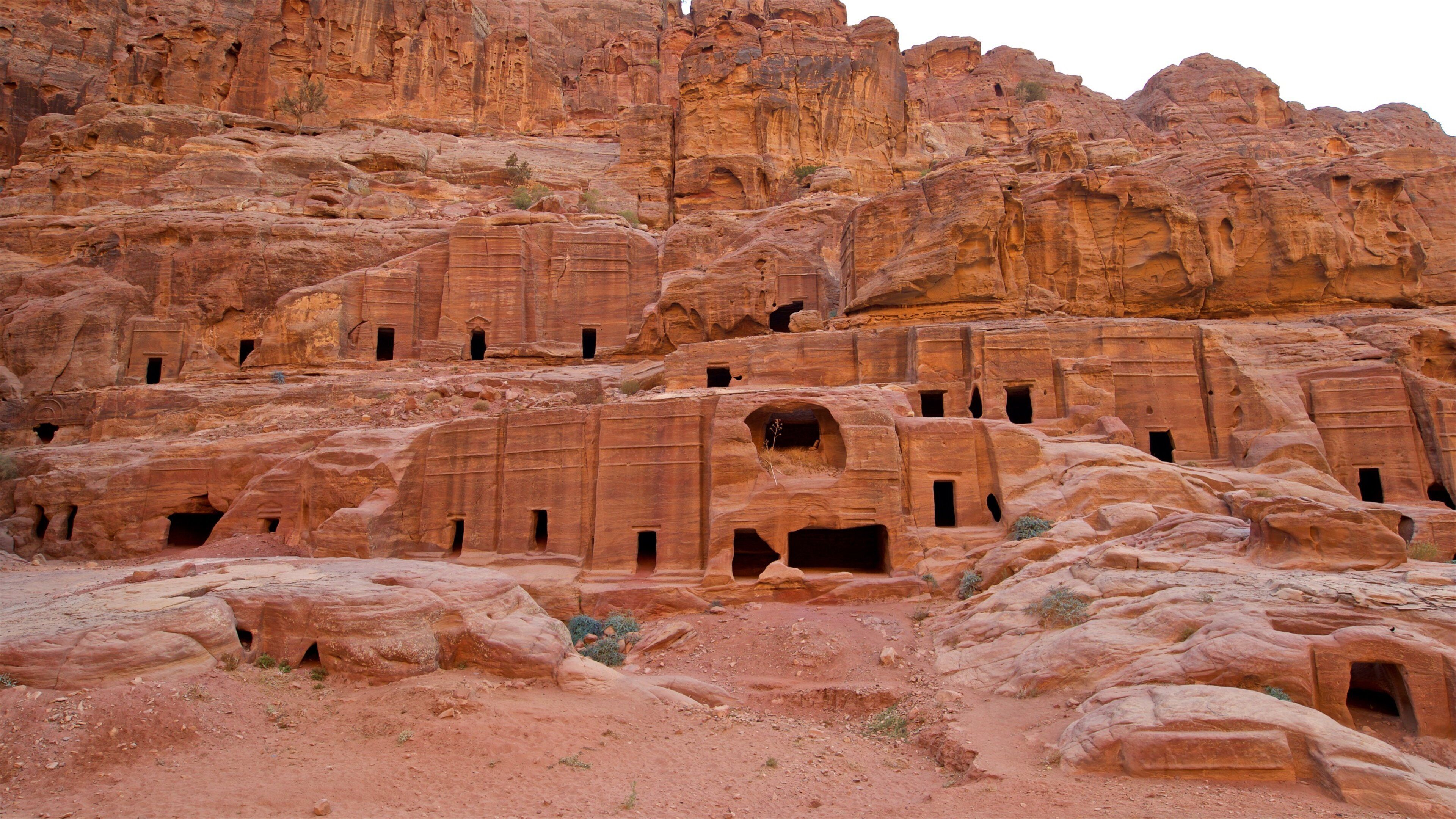 Street of Facades featuring heritage architecture and a gorge or canyon