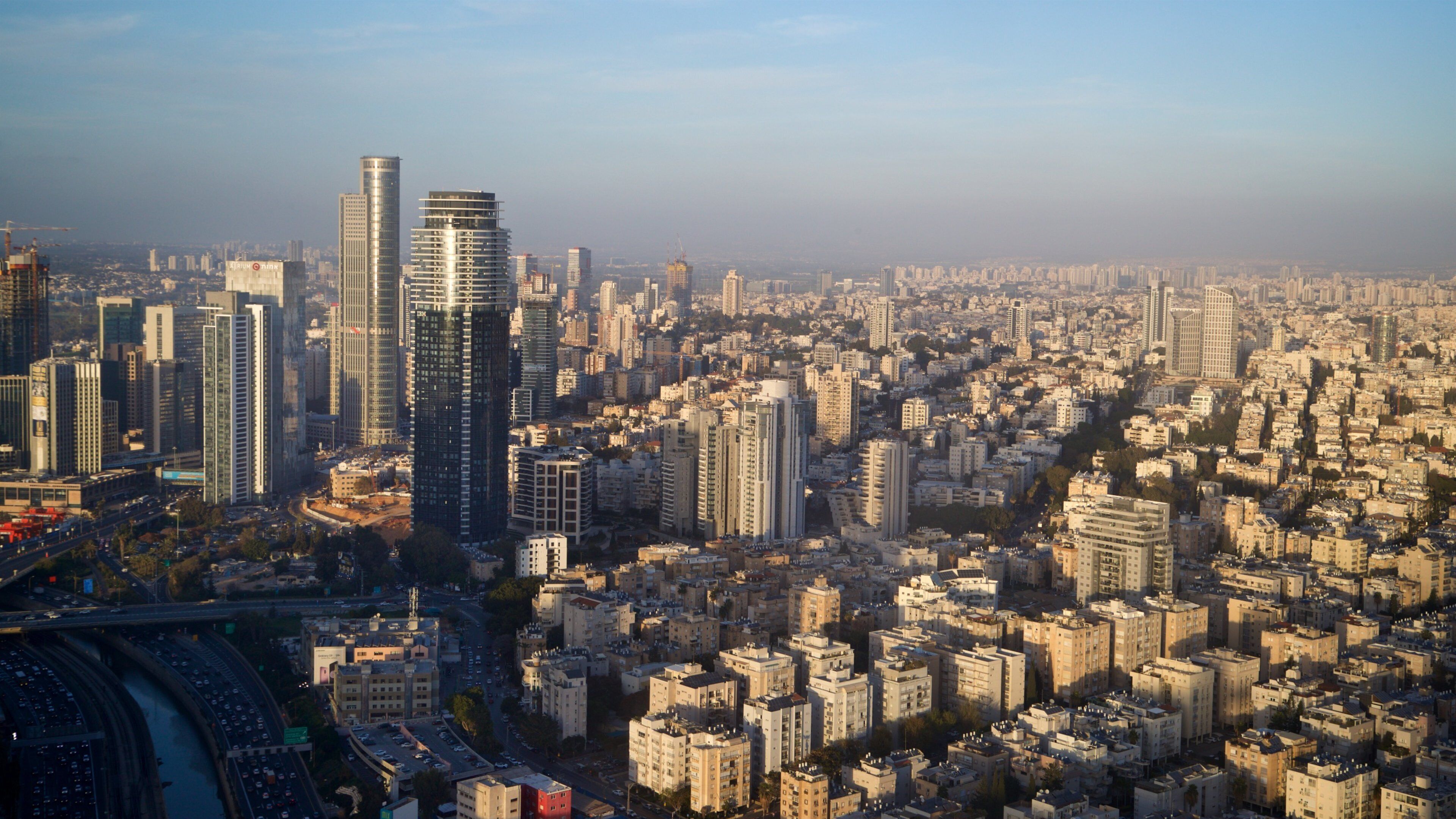 Azrieli Observatory featuring a city and landscape views