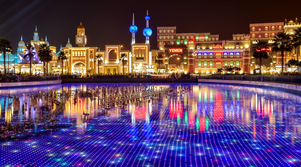 Dubai Global Village view at the night, Dubai, United Arab Emirates
