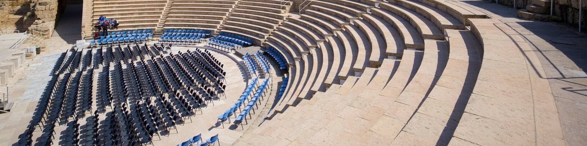 Caesarea Amphitheater featuring theater scenes