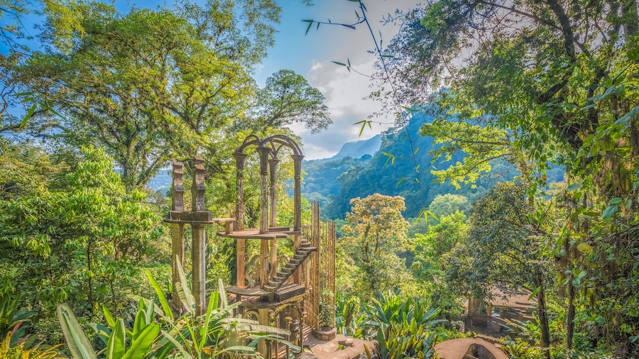 Xilitla Jungle and amazing hidden castle at Huasteca Potosina in San Luis Potosi, Mexico