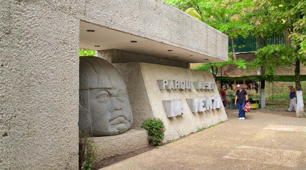Villahermosa featuring outdoor art and signage
