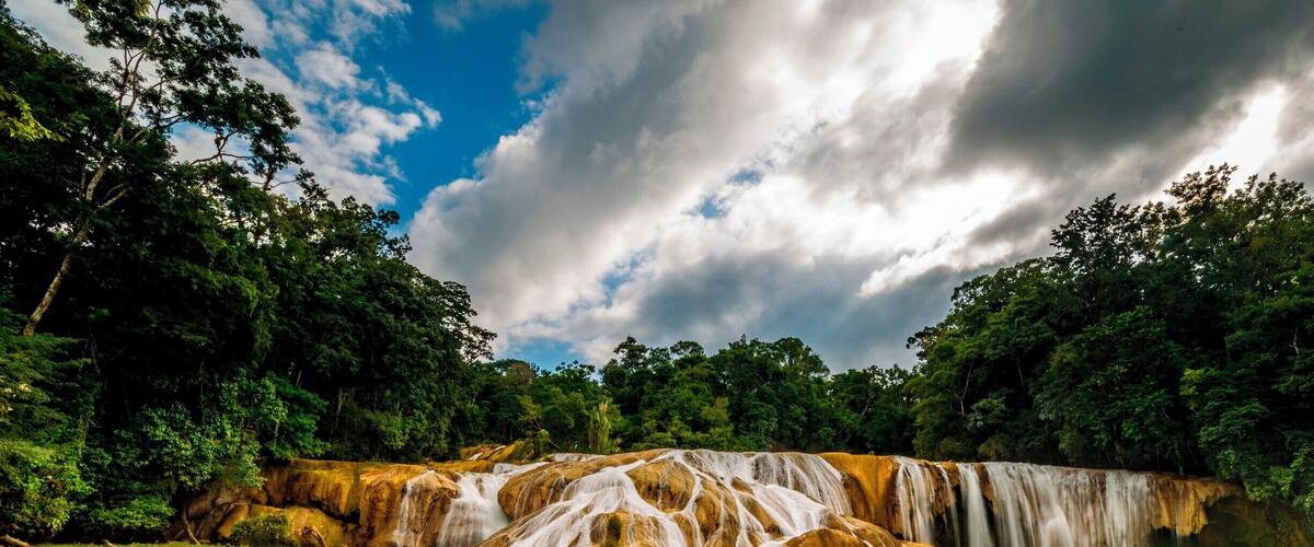 Agua Azul Waterfalls. One Hour drive from Palenque.