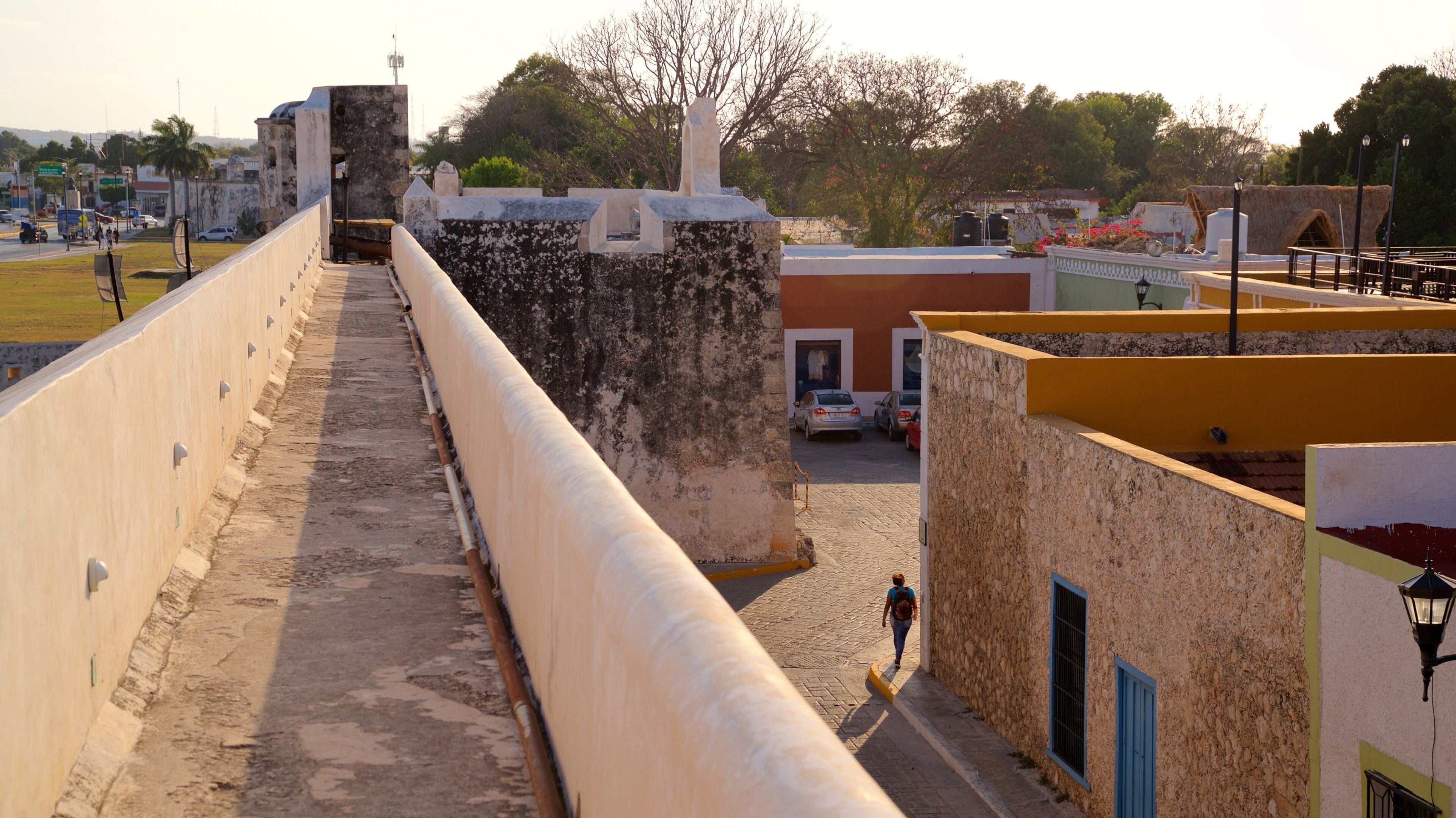 Old City Wall showing a sunset, landscape views and a city