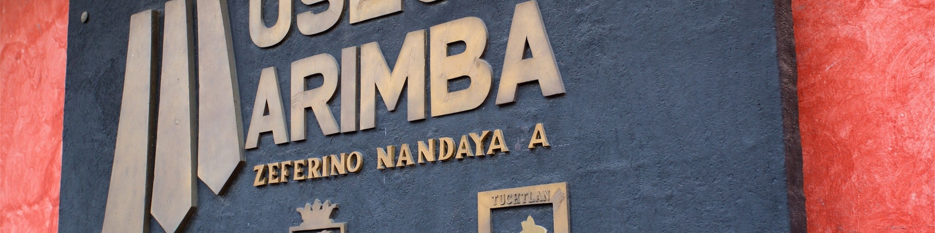Museo de la Marimba showing signage