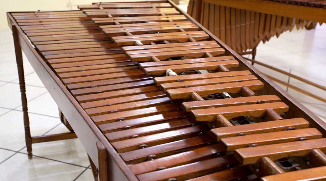 Museo de la Marimba ofreciendo vistas de interior y elementos patrimoniales