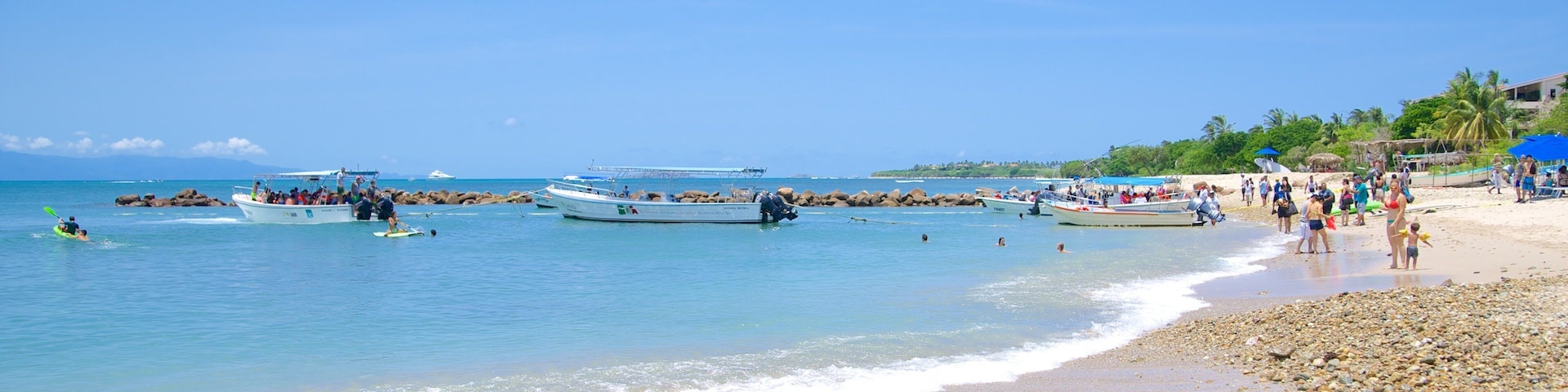 South Coast Nayarit showing boating and a beach