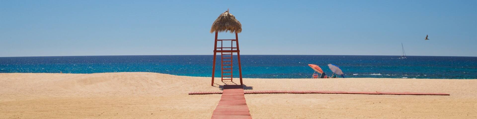 Playa Las Viudas featuring landscape views, a sandy beach and general coastal views