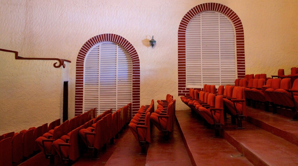 Teatro Marquez de Leon showing theater scenes and interior views