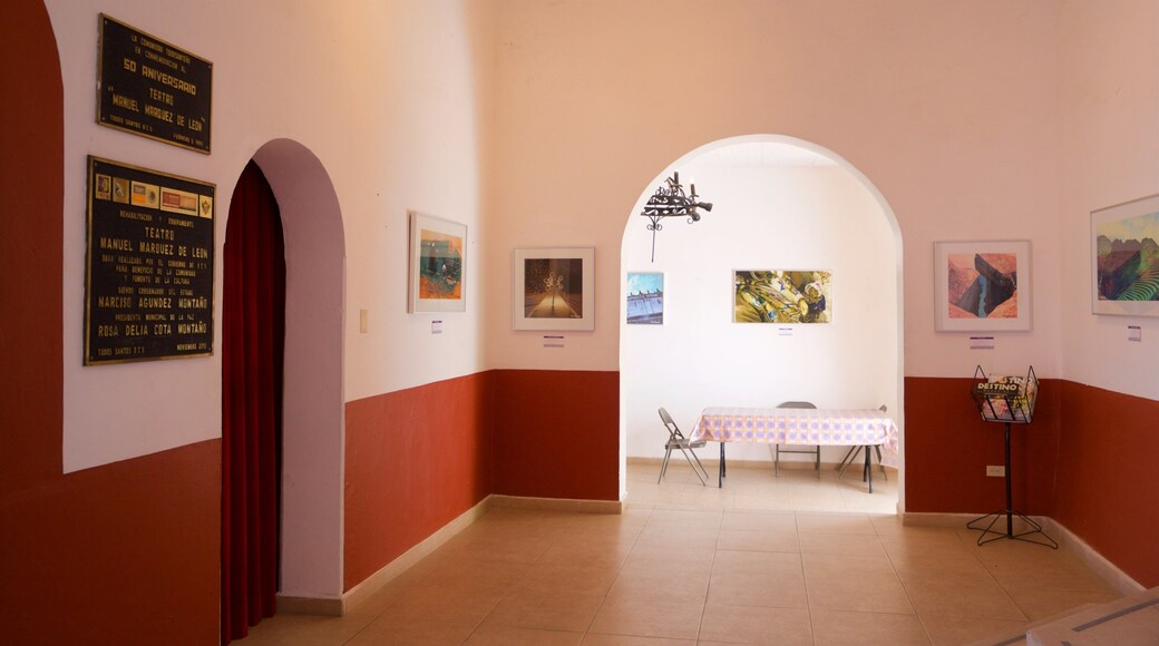 Teatro Marquez de Leon featuring interior views