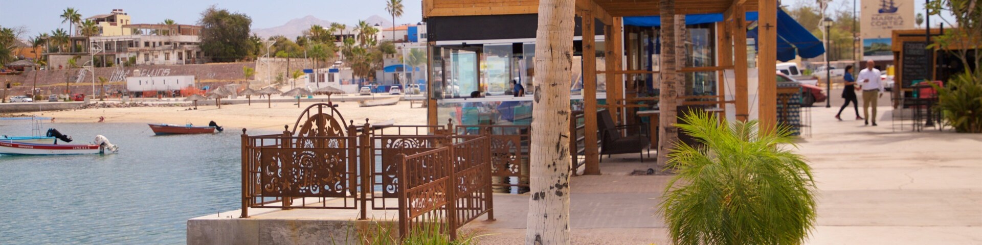 Marina Cortez featuring a bay or harbor and a park